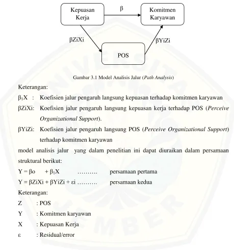 Gambar 3.1 Model Analisis Jalur (Path Analysis) 