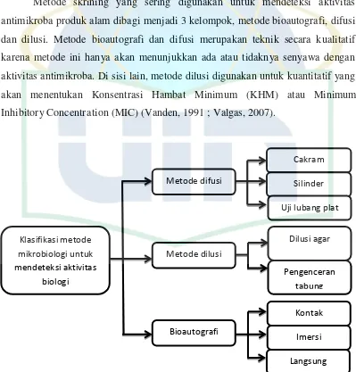 Gambar 2.1. Klasifikasi metode skrining aktivitas biologi 