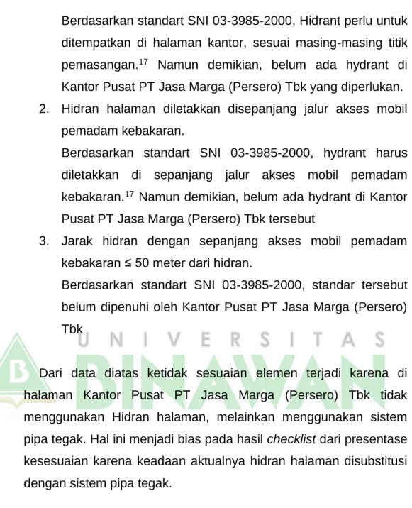 Tabel 4.8 Hasil Presentase kesesuaian Alarm 