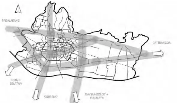 Figure 2.4.1    Road Corridors in Bandung Metropolitan Area 