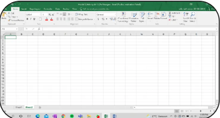 Gambar 4. 1 Halaman Awal Microsoft Excel 