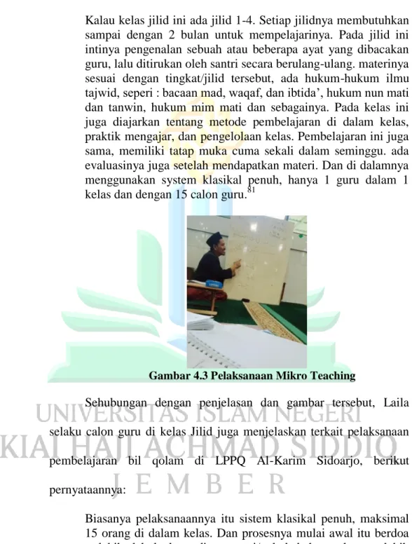 Gambar 4.3 Pelaksanaan Mikro Teaching 