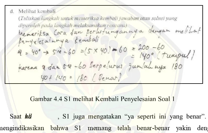 gambarnya dengan jawaban yang berbeda dengan rencananya. Terlihat pada