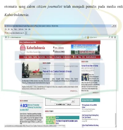 Gambar 3.1 Laman utama situs www.kabarindonesia.com 