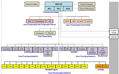 Gambar 1. Struktur organisasi UB