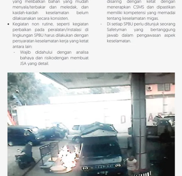 Gambar 1. Gambar dari rekaman CCTV saat terjadinya kebakaran di SPBU NO. 44.571.24 di Solo