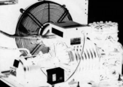 Figure 13.1 Air-cooled condensing unit (Courtesy of Prestcold Ltd) Such assemblies might have the compressor and drive only, for site connection to a remote air-cooled condenser