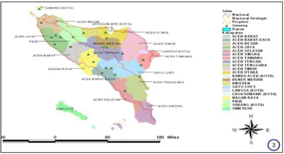 Gambar 1.1 berikut memperlihatkan peta jaringan jalan di Aceh.