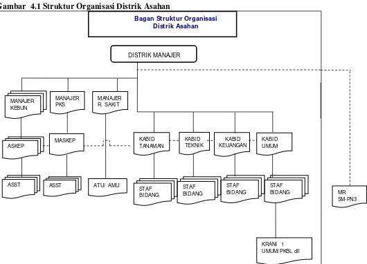 Gambar  4.1 Struktur Organisasi Distrik Asahan 