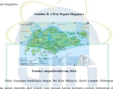 Gambar II. 1 Peta Negara Singapura 