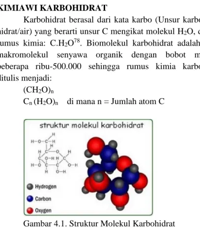 Gambar 4.1. Struktur Molekul Karbohidrat 