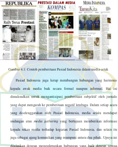 Gambar 4.1: Contoh pemberitaan Pasiad Indonesia dalam media cetak 
