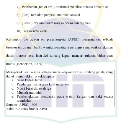 Tabel 2.2 kotak brosur APEC 