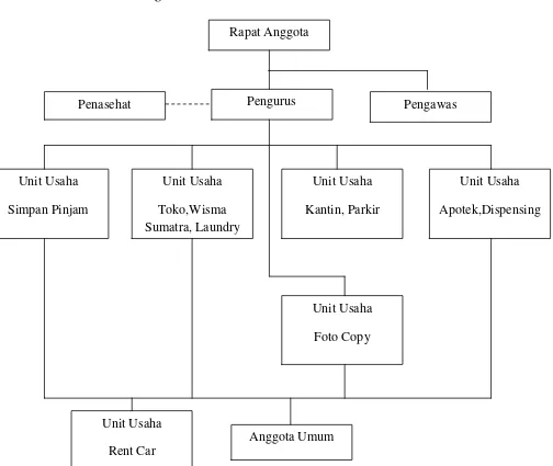 Gambar 4.1 Struktur Organisasi KPRI “Sejahtera” RSD dr.Soebandi periode 2010-2012 