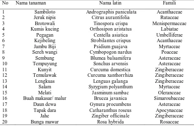 Tabel 3.   Jenis-jenis sediaan yang diproduksi 