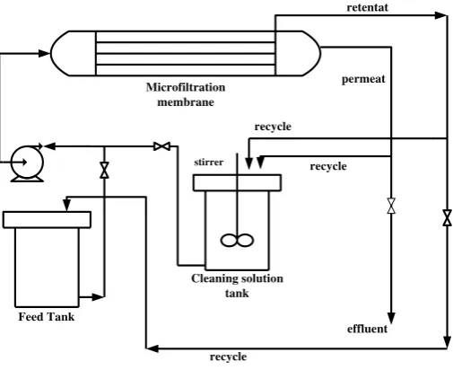 Figure 1. Design of Filtration and Cleaning Microfiltration Membrane 