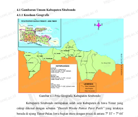 Gambaran Umum Kabupaten Situbondo http://digilib.unej.ac.idhttp://digilib.unej.ac.id
