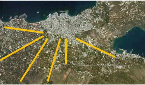 Fig. 11: Urban sprawl in the Greek counties in 2010. (Minetos 2010) 