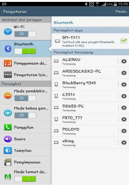 Gambar 3.5 Aktifasi Bluetooth PC 