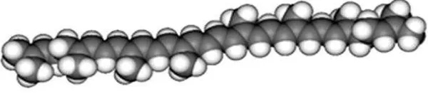 Gambar 2. bentuk molekul lycopene 