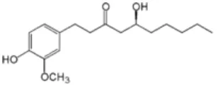 Gambar 2.4 Struktur kimia Gingerol 