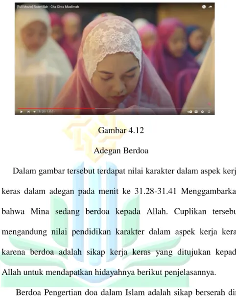 Gambar 4.12   Adegan Berdoa 