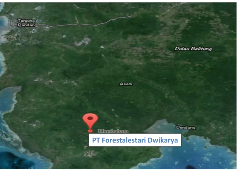 Figure 1. Location Map of PT Forestalestari Dwikarya 