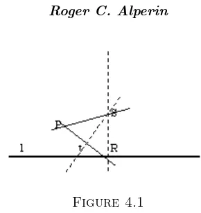 that a lineFigure 4.1PS t is a tangent of a parabola, K, if t bisects the angle formed by the lines and the line parallel to the axis of K through S.