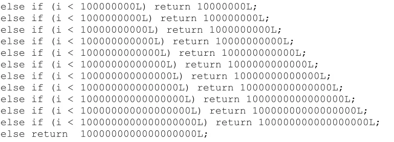 Table 5-1, Time Taken to Append a long to a StringBuffer  