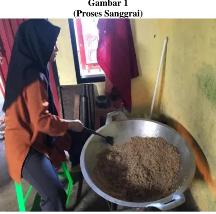 Gambar 1  (Proses Sanggrai) 
