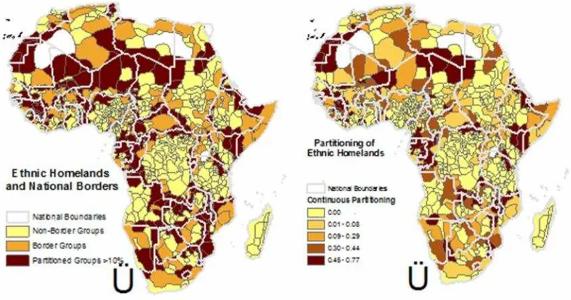 Gambar 2. Peta etnis dan perbatasan di Afrika
