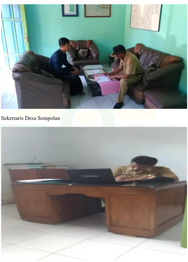 Foto bersama Kepala Desa Sempolan 