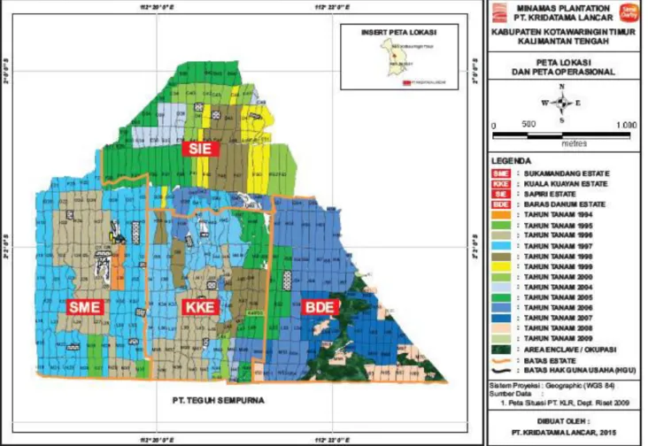 Figure 2. Operational Map of PT Kridatama Lancar 
