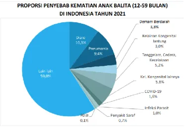Gambar 2.2 Penyebab kematian balita di Indonesia  