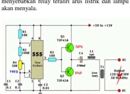 Gambar 1 Rangkaian Sensor Cahaya (Mediastika, 2013;Sutarno, 2014).