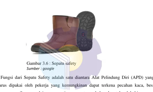 Gambar 3.6 : Sepatu safety  Sumber : google 