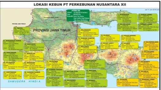 Gambar 2. Lokasi Kebun PT. Perkebunan Nusantara XII 