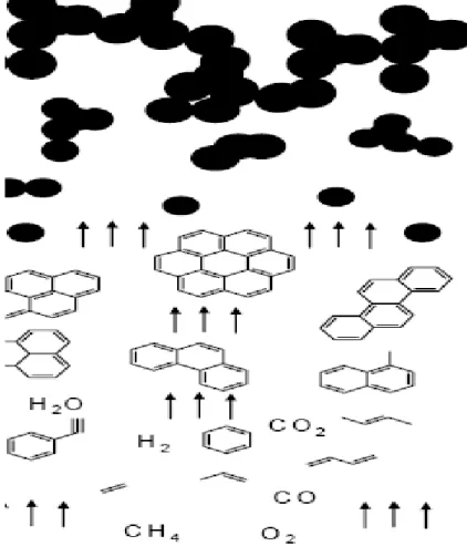 Gambar 2.1 Proses pembentukan jelaga (soot) 