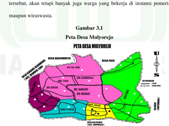 Gambar 3.1   Peta Desa Mulyorejo 