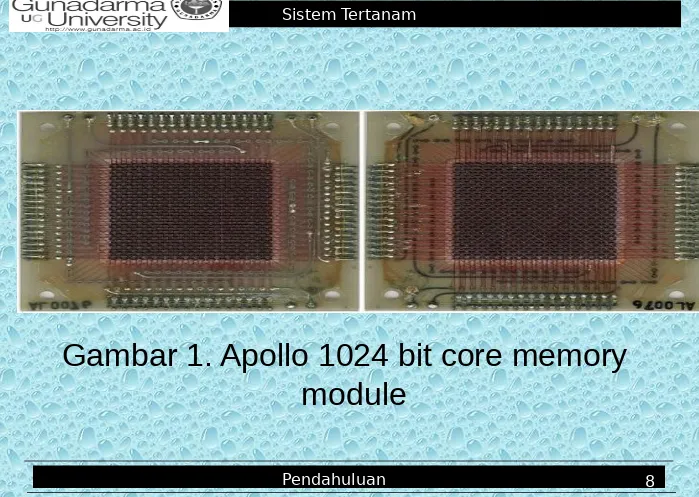 Gambar 1. Apollo 1024 bit core memory 