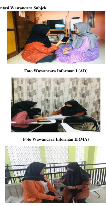 Foto Wawancara Informan I (AD)