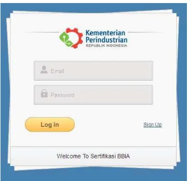 Gambar 3. Menu login e-Sertifikasi 