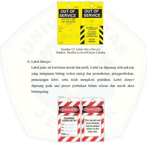 Gambar 2.2. Label Out of Service 