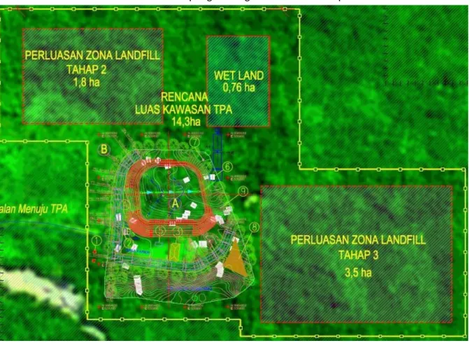 Gambar 37 Peta rencana pengembangan kawasan TPA Kepoh
