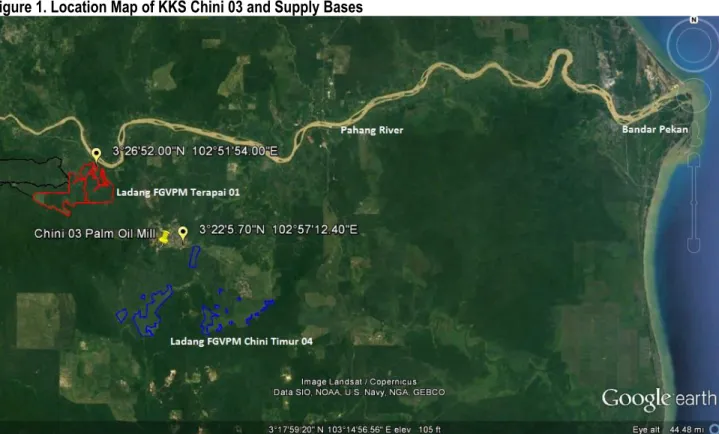 Figure 1. Location Map of KKS Chini 03 and Supply Bases 