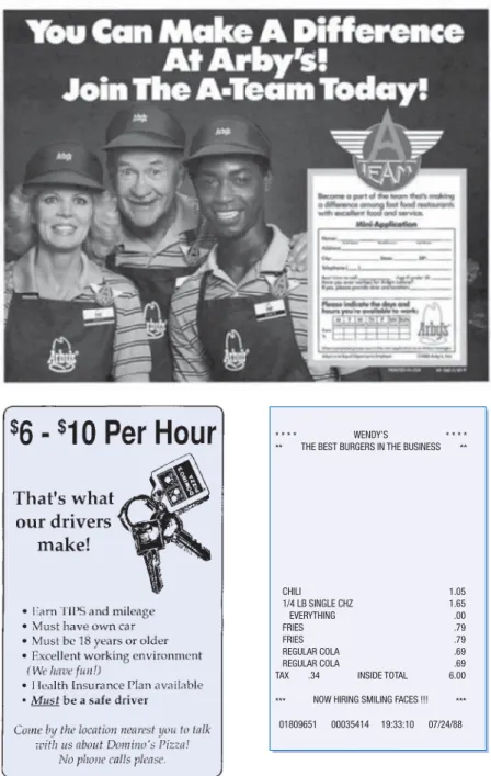 Figure 4.5 Point-of-purchase  recruitment examples