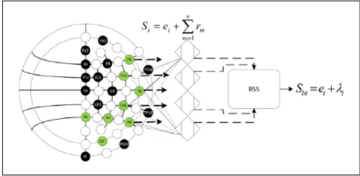 Figure 2.  Process model of the blind source separation by independent component analysis implemented.