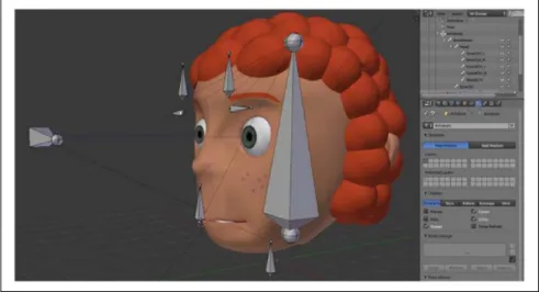 Figure 2.  Final design of the avatar and the bones that control it.