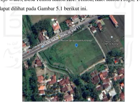 Gambar 5.1 Lokasi Proyek Novotel dan Ibis Hotel  (Sumber : Google Earth) 