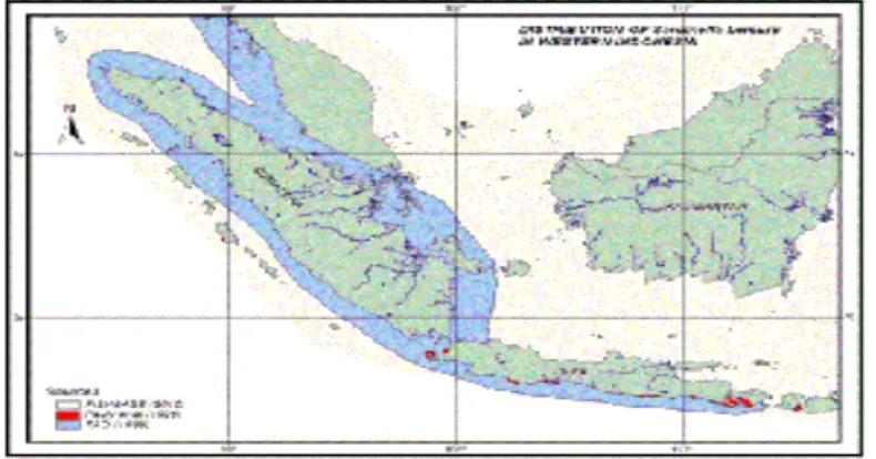Gambar 2. Distribusi penyebaran ikan sarden di Wilayah Indonesia Barat (WIB)